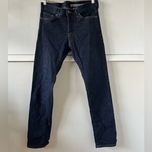 H&M Men's Slim Straight Jeans - Dark Blue